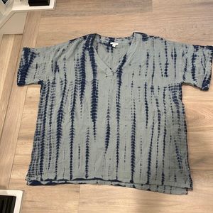 J. Jill Blue Tie-Dye Top
